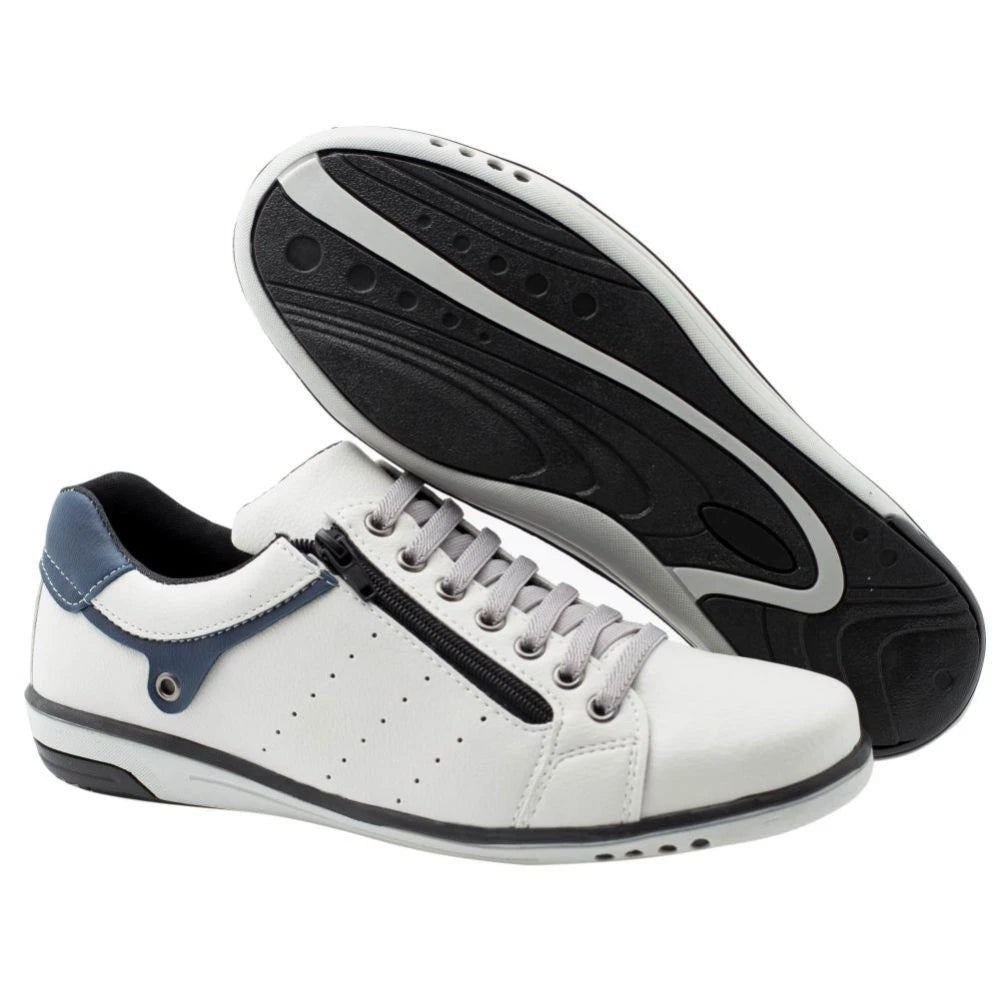 Sapatenis Masculino Ziper e Cadarço Calce Casual A1