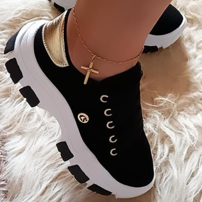 Tênis Feminino Plataforma Casual Leve Confortável Casual Envio Imediato