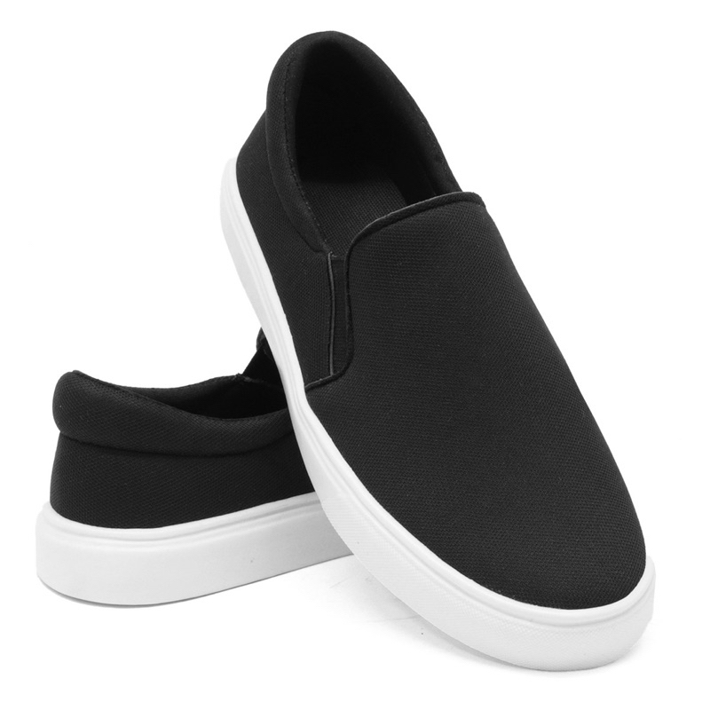 Sapatênis Iate Casual Tênis Slip on Calce Fácil - Esporte Fino - 181 Preto - Unissex