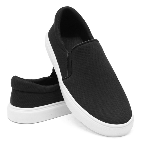 Sapatênis Iate Casual Tênis Slip on Calce Fácil - Esporte Fino - 181 Preto - Unissex