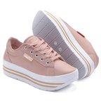 Tênis sola alta feminino leve barato lançamento 2024 em promoção Casual