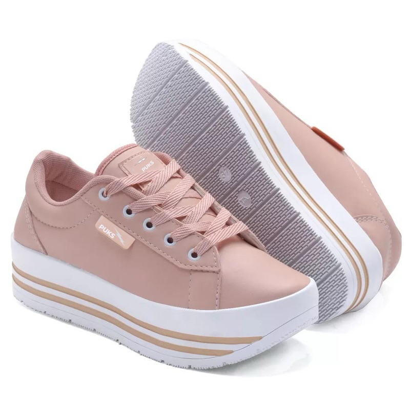 Tênis sola alta feminino leve barato lançamento 2024 em promoção Casual