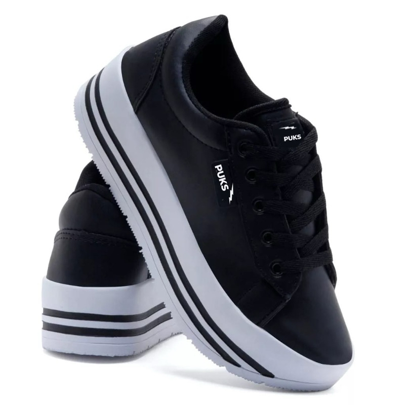 Tênis sola alta feminino leve barato lançamento 2024 em promoção Casual