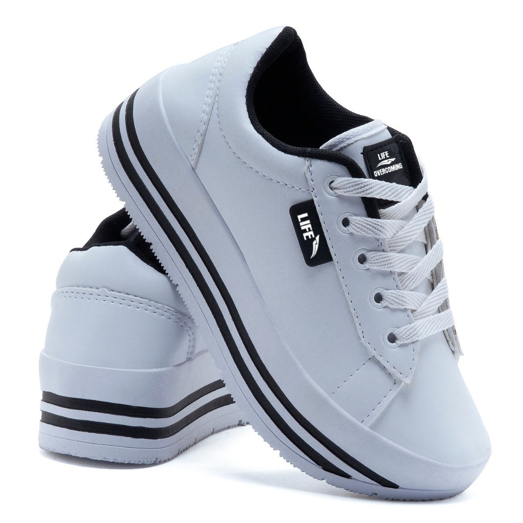 Tênis Feminino adulto plataforma casual leve e confortável na promoção lançamento