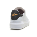 Tênis Masculino E Feminino Casual Branco Preto Couro Sintético Confortável Na Moda