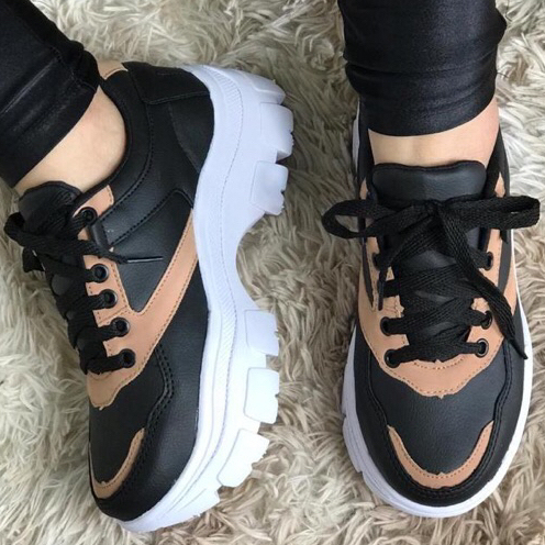 Tênis Feminino Chunky Sneaker Colors Plataforma Original Direto Da Fábrica Promoção Envio Imediato