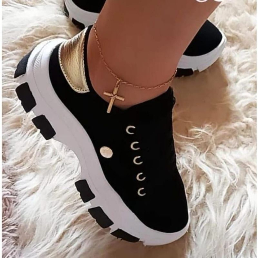Tênis Feminino Adulto chunky Confortável Plataforma lançamento