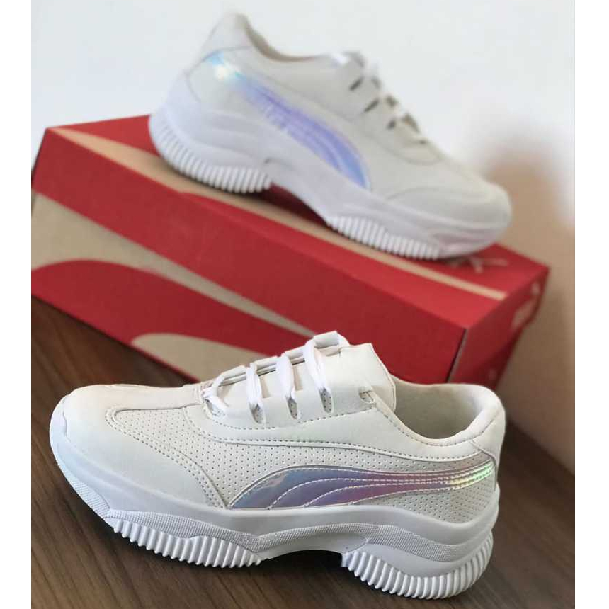 Tênis Plataforma Blogueiras Feminino Resistente e Confortável Envio Imediato