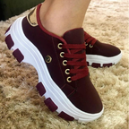 Tênis Feminino Plataforma Casual Leve Confortável Casual Envio Imediato