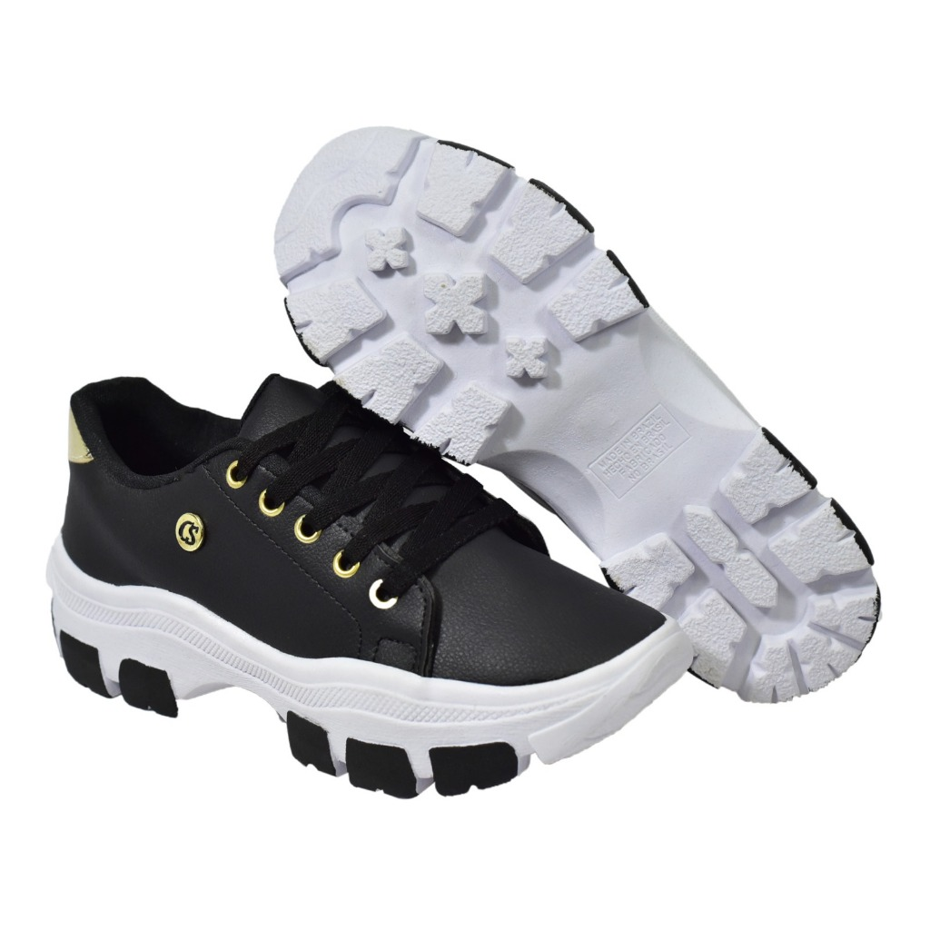 Tênis Feminino Plataforma Casual Leve Confortável Casual Envio Imediato