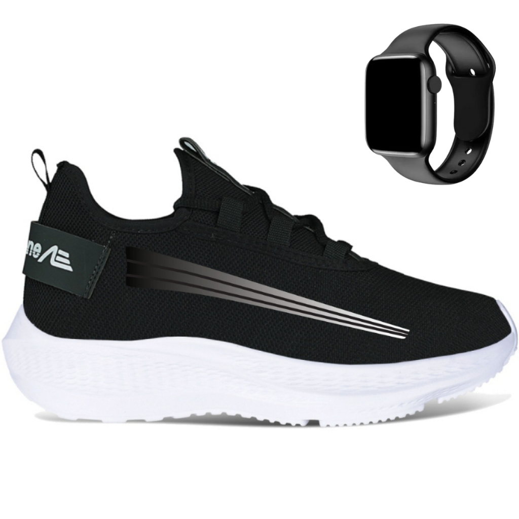 TENIS MASCULINO ACADEMIA CAMINHADA TREINO ADAPTION KIEV COM RELÓGIO DIGITAL