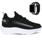 TENIS MASCULINO ACADEMIA CAMINHADA TREINO ADAPTION KIEV COM RELÓGIO DIGITAL