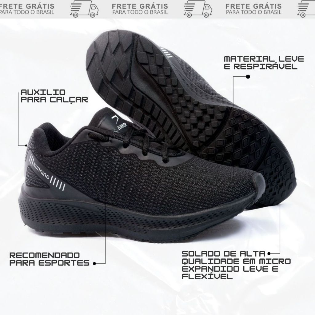 Tênis para Academia/Corrida + Relógio MI GRÁTIS! Estilo e Qualidade – 