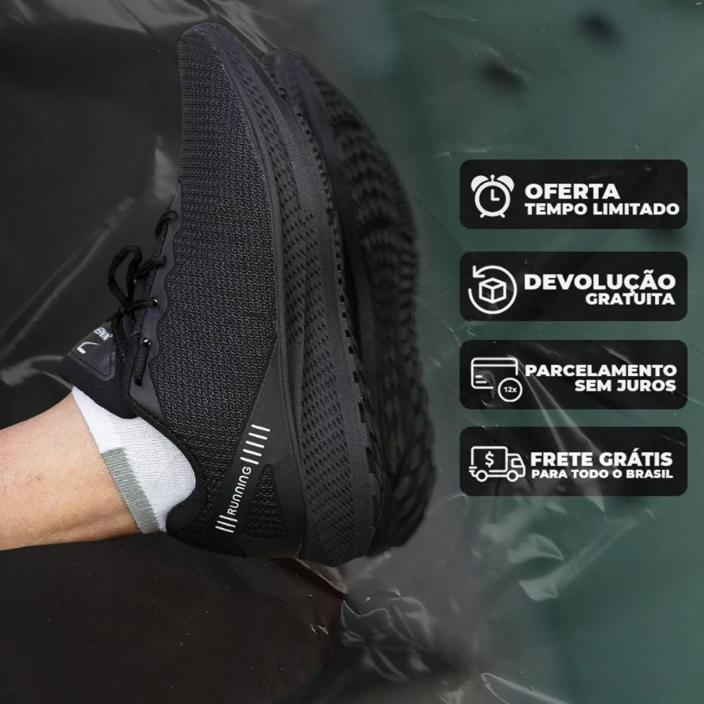 Tênis para Academia/Corrida + Relógio MI GRÁTIS! Estilo e Qualidade – 