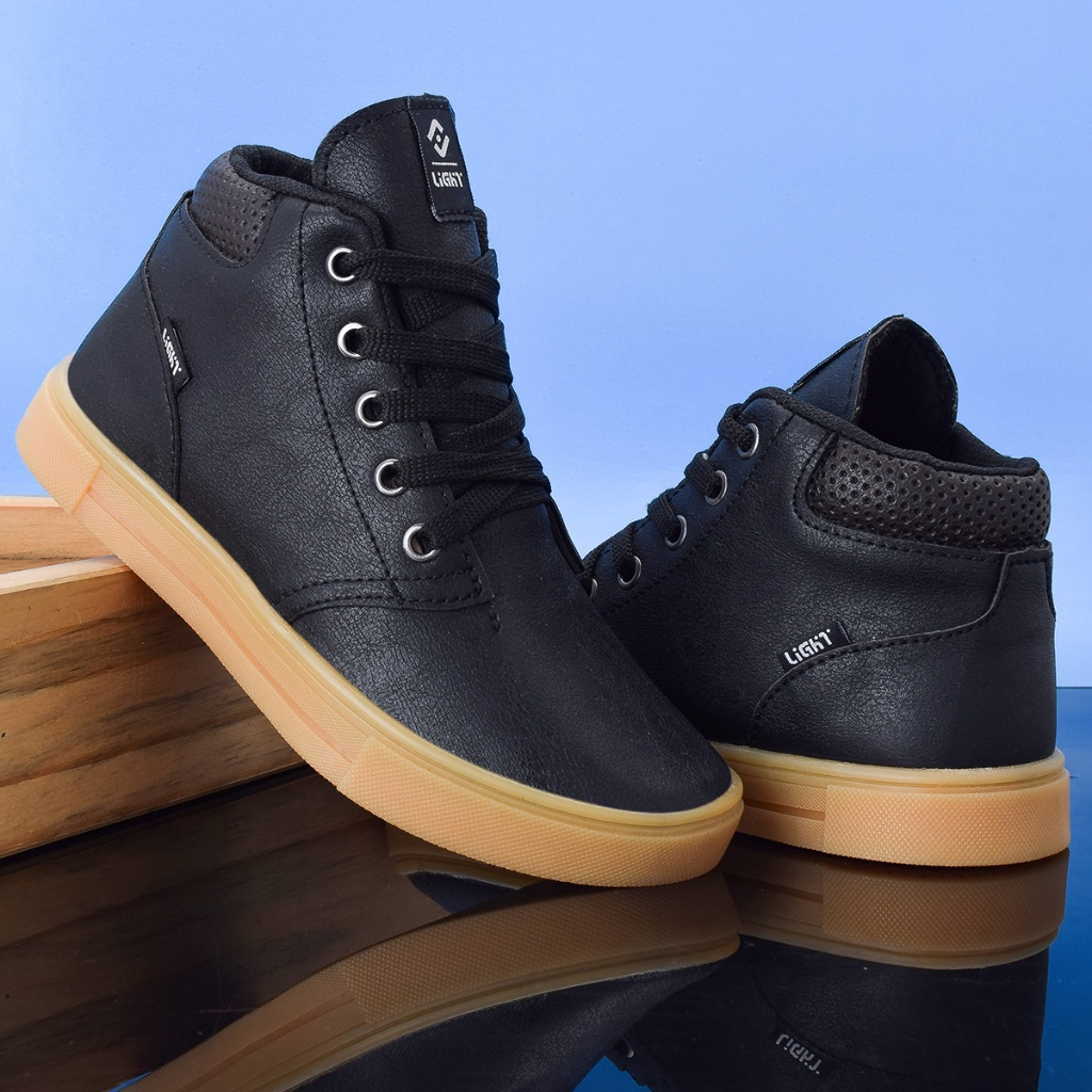 Tenis Botinha Infantil Meninos Casual Cano Alto Confortavel