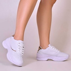 Tênis Plataforma Casual Feminino Conforto Novidade do Momento