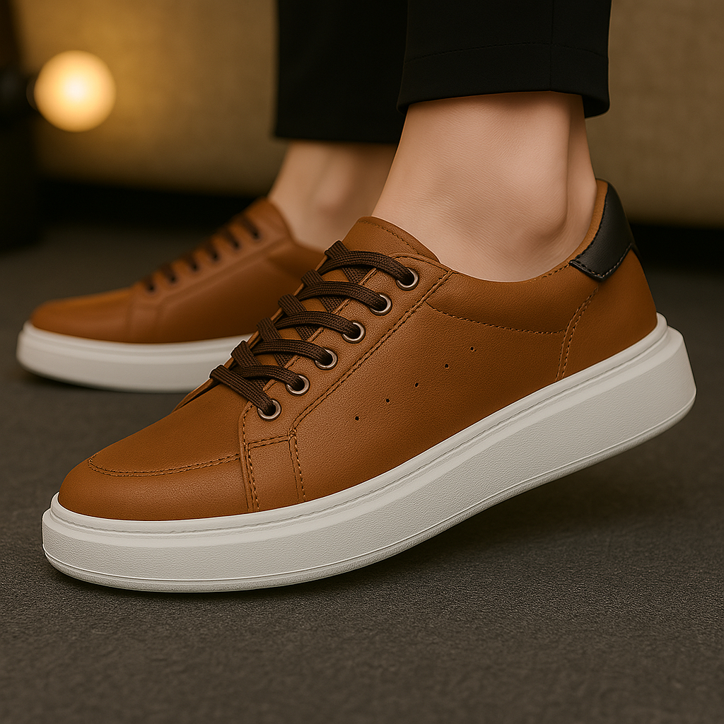 Sapatenis Casual Masculino Sneaker Sola Alta Macio Chunky Confortável Estiloso Sola Oversize Lanç