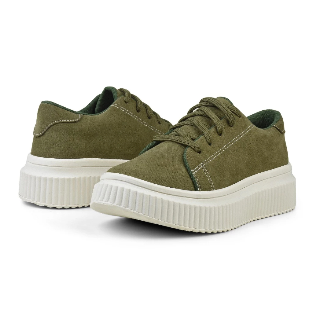 Tenis Camurça Plataforma Dia A Dia Moda Feminina