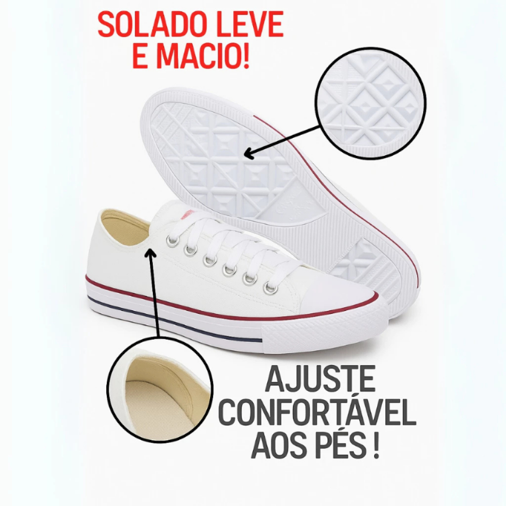Tênis Casual Feminino Macio Para o Dia a Dia – Promoção 35 ao 39