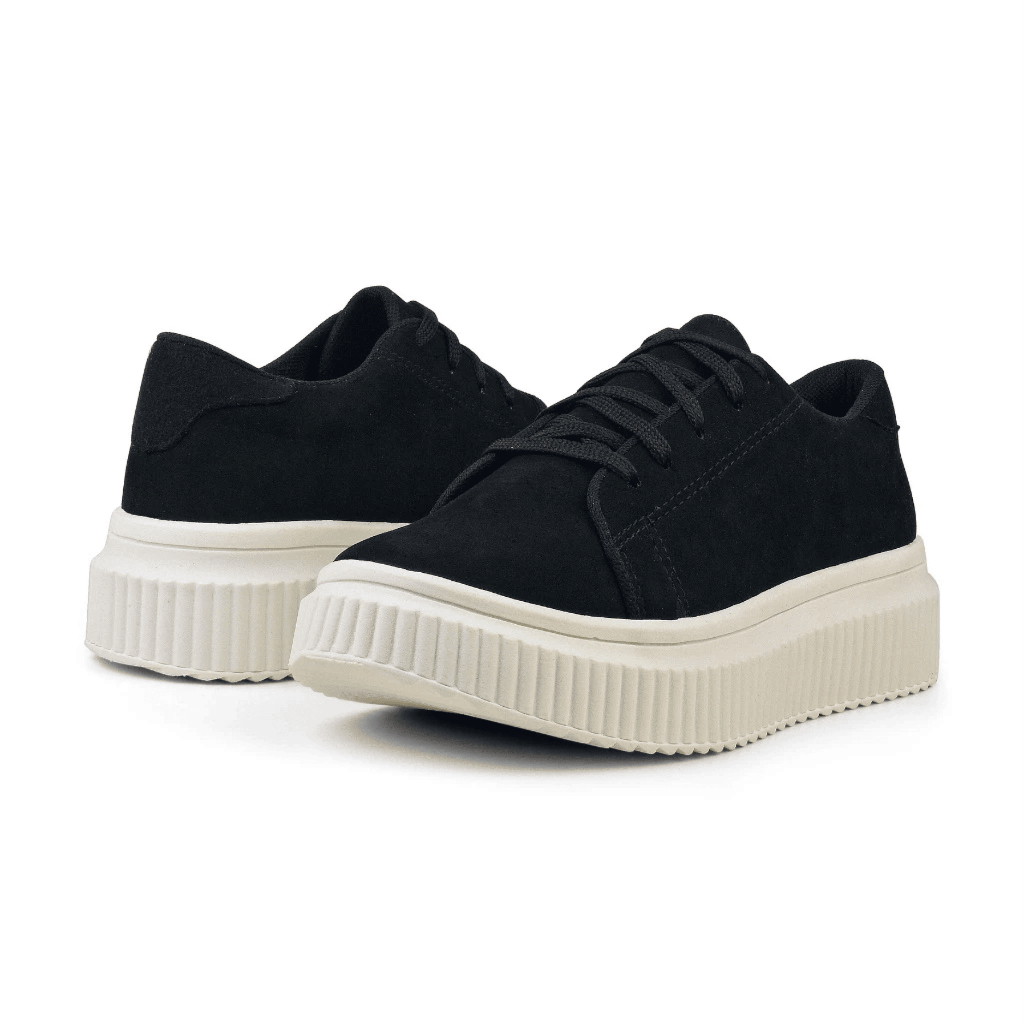 Tenis Camurça Plataforma Dia A Dia Moda Feminina