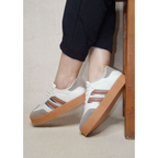 Tênis Feminino Moda Blogueira Sola Alta Casual Couro Luxo Casual Confortável Feminino