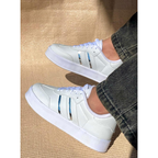 Tênis Feminino Moda Blogueira Sola Alta Casual Couro Luxo Casual Confortável Feminino