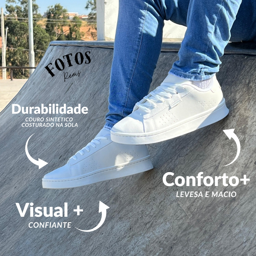Sapatenis casual branco ideal original masculino tenis casual formal homem moda 2025 !