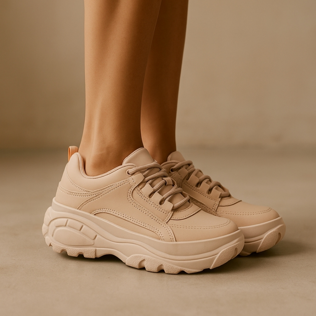 Tênis Chunky Plataforma Feminino Confortável Estiloso Pronta Entrega