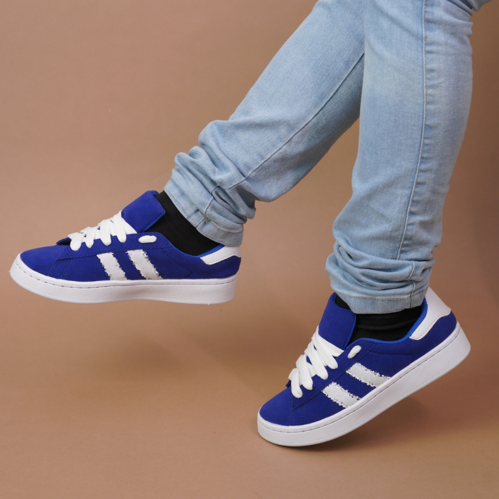 Tênis Street de Camurça: Design Sofisticado Com Camurça Premium e Sola Resistente Para Conforto.