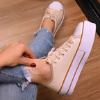 Tênis Plataforma Casual Feminino Moda Retro Lançamento Dia a Dia