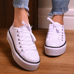 Tênis Plataforma Casual Feminino Moda Retro Lançamento Dia a Dia