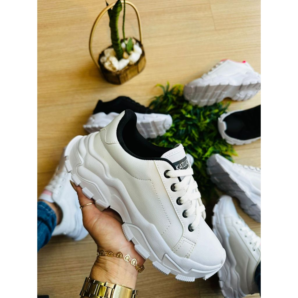 tenis plataforma chunky caminhada