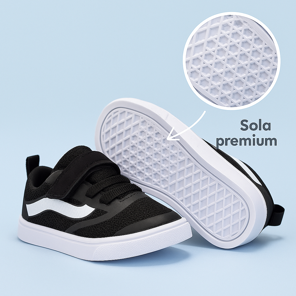 Tênis Baby Infantil Preto Casual Menino Anatômico Respirável Dia a Dia 20 ao 33 Envio Imediato