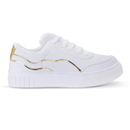 Tenis Branco Casual Sapato Feminino Confortavel Estiloso Tendencia Moda Feminina Conforto Macio