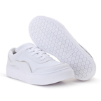 Tenis Branco Casual Sapato Feminino Confortavel Estiloso Tendencia Moda Feminina Conforto Macio