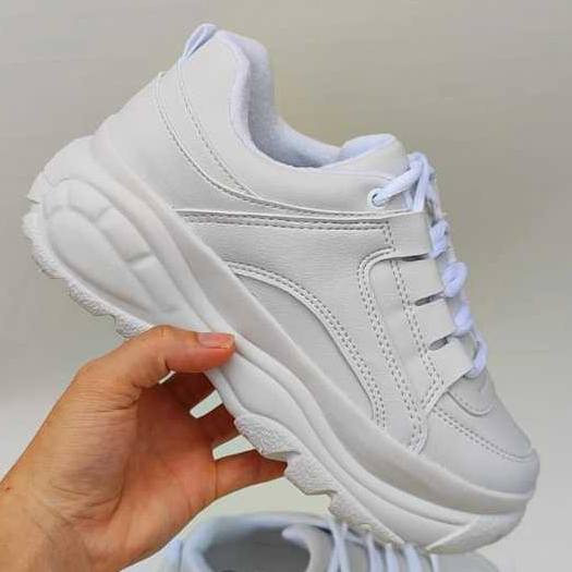 tenis feminino branco blogueira bufalo plataforma colors chunky sneaker barato