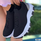 Tênis Feminino Meia Chunky Plataforma Confortável Com Cadarço