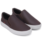 Tênis Sapatênis Iate Original Slip on Calce Fácil Hype Shoes Com Ilhós - Café - Unissex