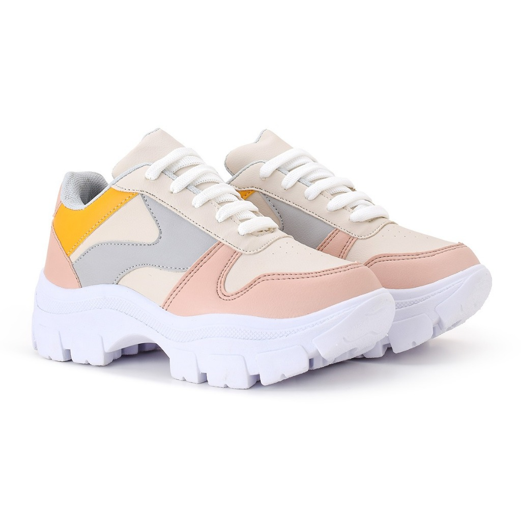 Tênis Chunky Feminino Casual Estilo Retrô Conforto