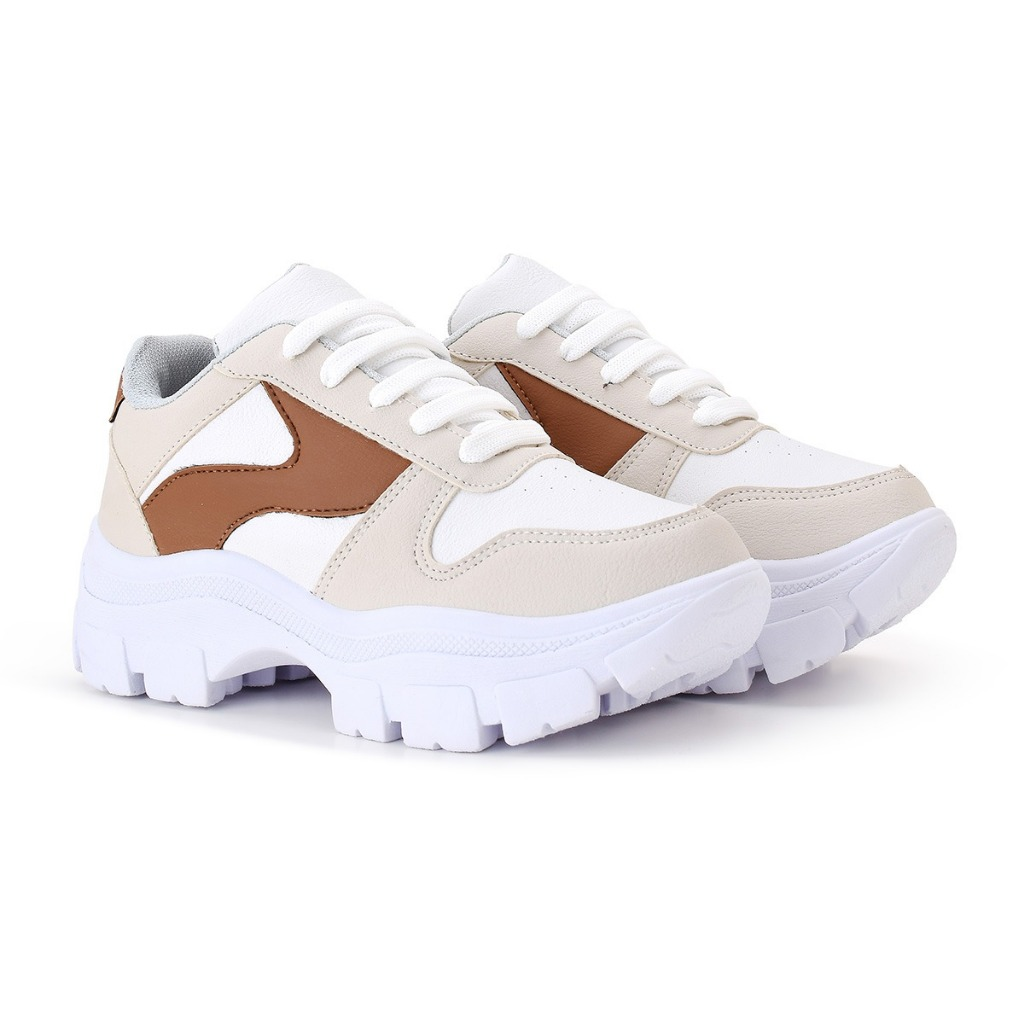 Tênis Chunky Feminino Casual Estilo Retrô Conforto