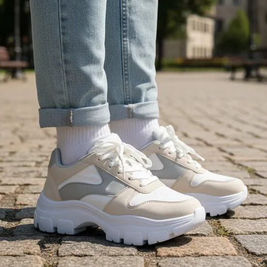 Tênis Plataforma Feminino Chunky Casual Solado Tratorado Confortável