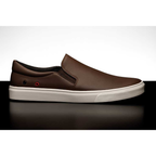 Tênis Sapatênis Iate Original Slip on Calce Fácil Hype Shoes Com Ilhós - Café - Unissex