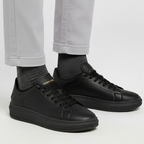 Tênis Masculino E Feminino Casual Branco Preto Couro Sintético Confortável Na Moda