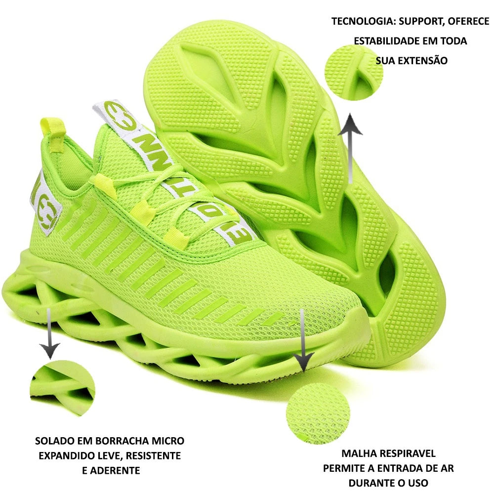 Tênis Para Corrida Masculino Esportivo Leve Confortável Sola Trança Barato Original