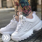 Tênis Disruptorll Branco Casual Masculino e Feminino Academia - Super Promoção