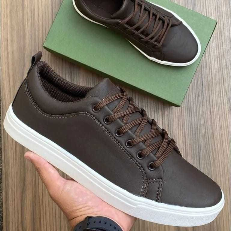 Tênis Sapatênis Masculino Casual Trabalho Estiloso Dia a Dia Urban Couro Qualidade Promoção