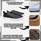 Tênis Sapatênis Masculino Casual Trabalho Estiloso Dia a Dia Urban Couro Qualidade Promoção