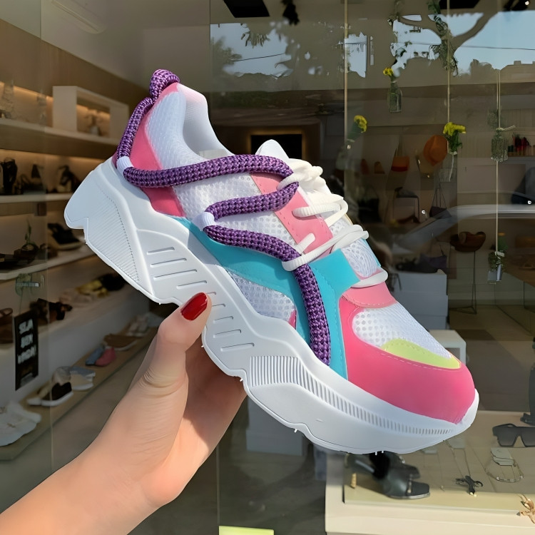 Tênis Feminino Chunky Sneaker Colorido Virginia